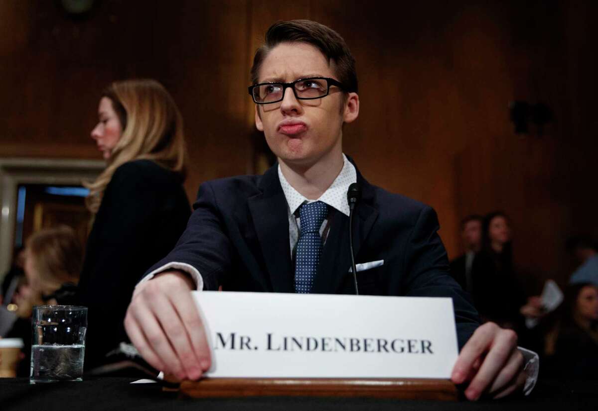 Ethan Lindenberger prepares to testify at a Senate Committee on Health, Education, Labor, and Pensions hearing on Capitol Hill in Washington, Tuesday, March 5, 2019, to examine vaccines, focusing on preventable disease outbreaks.