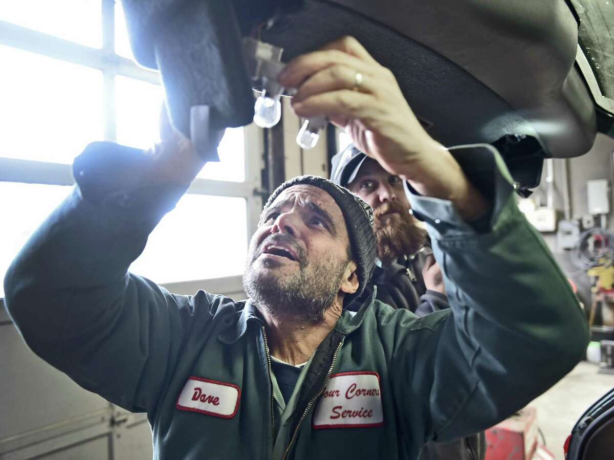 Old Four Corners gas station on Rte. 80 Guilford, harkens back to yesteryear