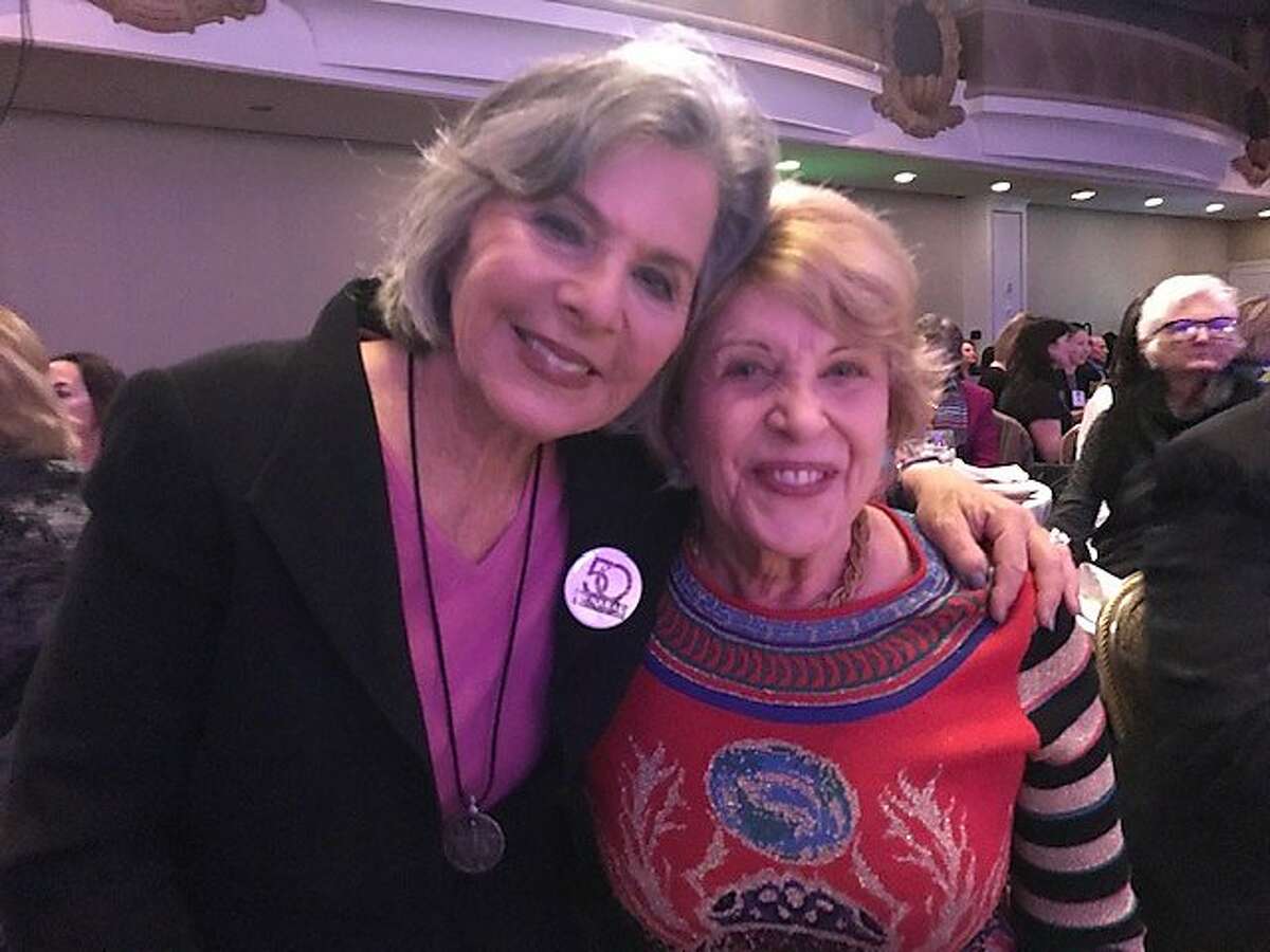 Barbara Boxer and Dagmar Dolby at Power of Choice luncheon, 2019