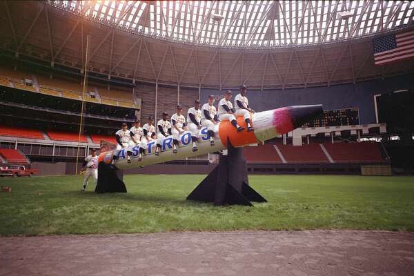 From the Houston Post archives from April 12, 1965: It is purely symbolic, of course, but Manager Luman Harris hopes to send his Houston Astros into space this season — or at least to an altitude beyond last year's ninth-place finish in the National League.