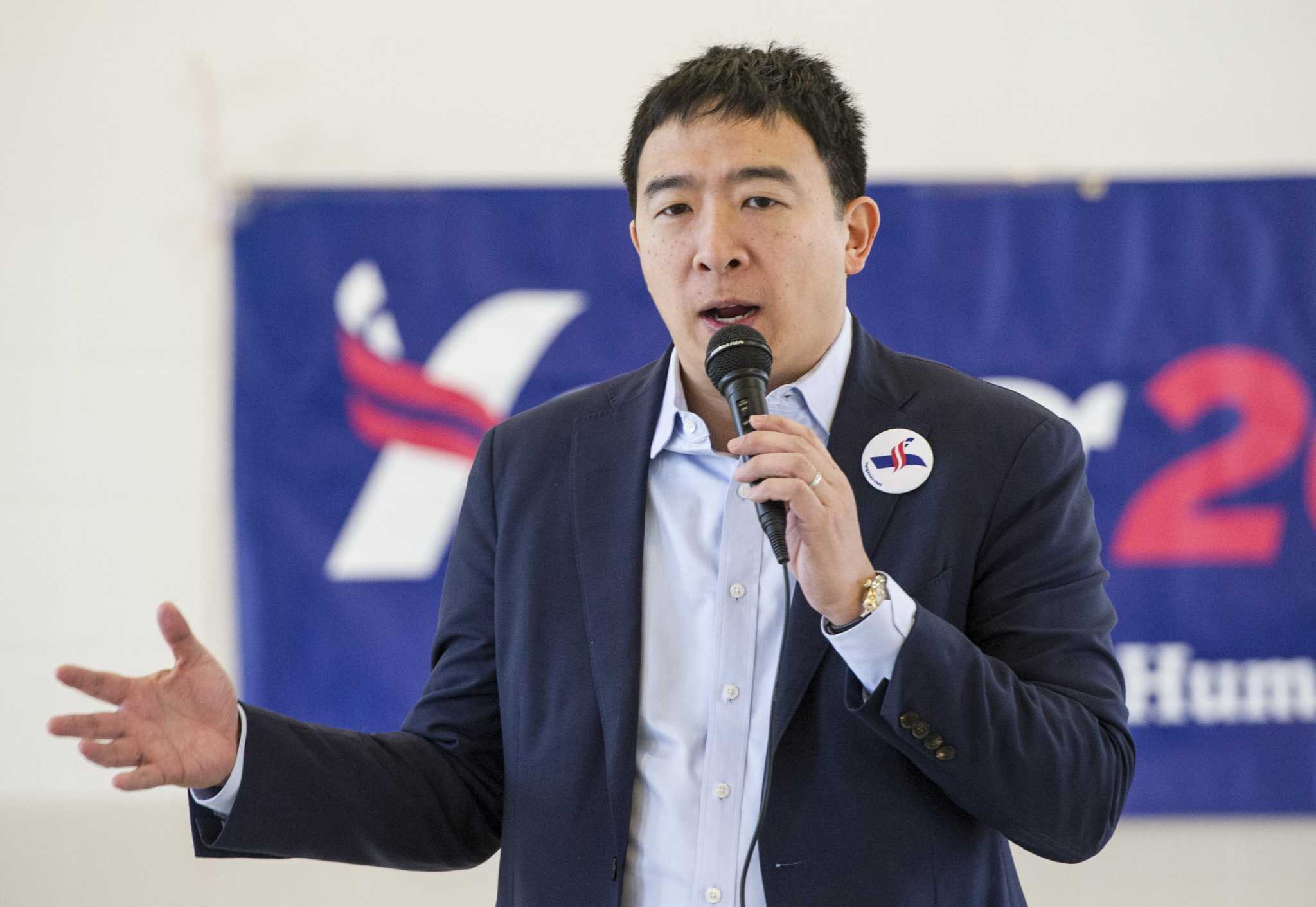 Democrat Andrew Yang, who may crash 2020 presidential debates, heads to Houston - SFGate2048 x 1411