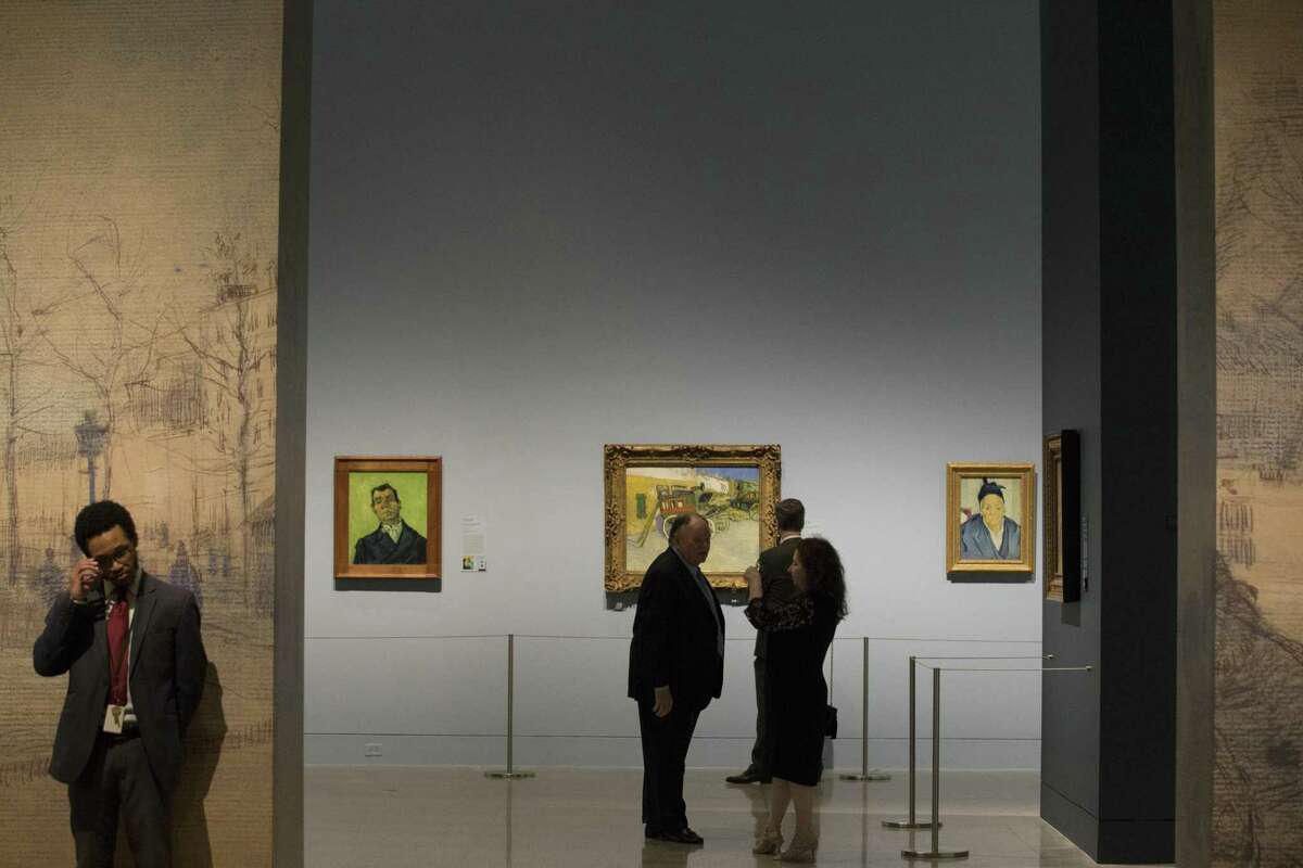 Guests viewing the "Vincent van Gogh: His Life in Art" exhibition at Museum of Fine Arts, Houston on Wednesday, March 6, 2019, in Houston.