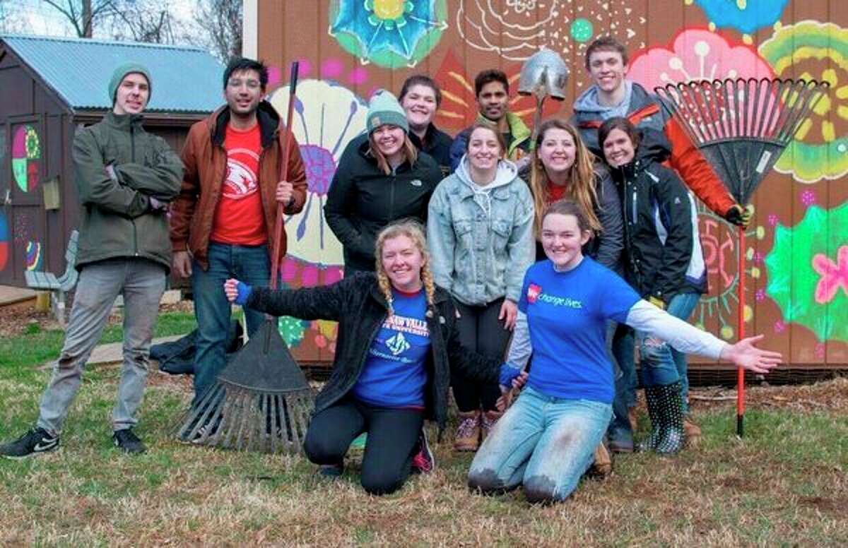 Saginaw Valley State University students involved in Alternative Breaks projects this week are working with Asheville Greenworks in Asheville, North Carolina. (Submitted photo/SVSU)