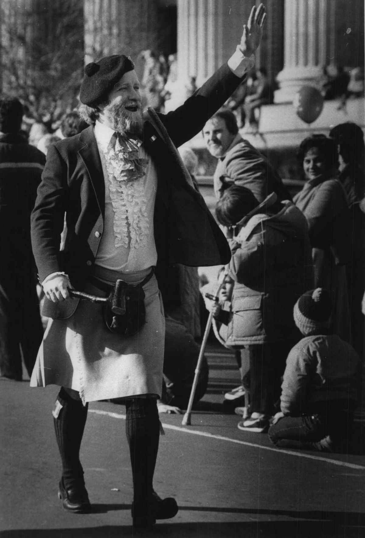 Click through the slideshow of St. Patrick's Day celebrations in Albany from the Times Union archives. St Patrick's Day. Jimmy Haggerty, dressed in Irish costume, walks in St Patrick's Day Parade, waving to the crowd. March 17, 1985 (Hai Do/Times Union Archive)