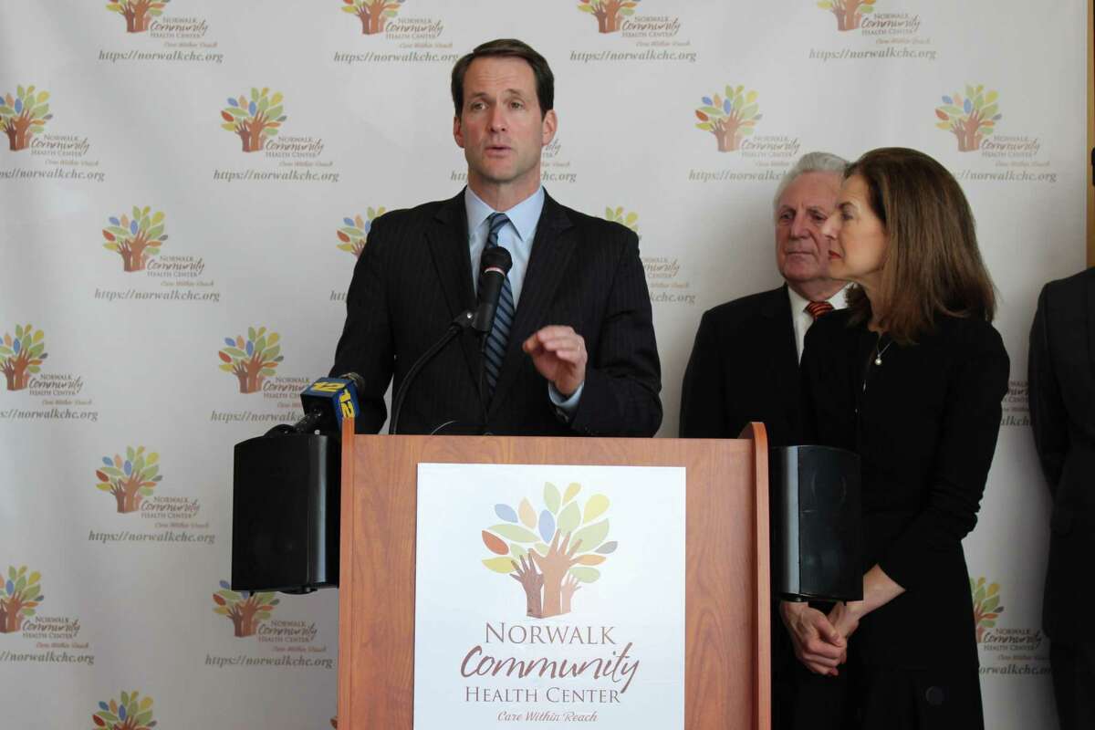Congressman Jim Himes, D-4th, speaks about the importance of getting an accurate census count in 2020 at a kickoff event at the Norwalk Community Health Center on Monday, March 11, 2019.