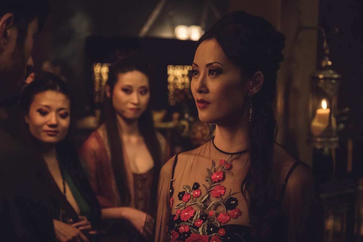 A still from Cinemax's "Warrior," a historical drama set during the tong wars of the 1870-1880s in San Francisco's Chinatown. Pictured: Olivia Cheng (foreground)