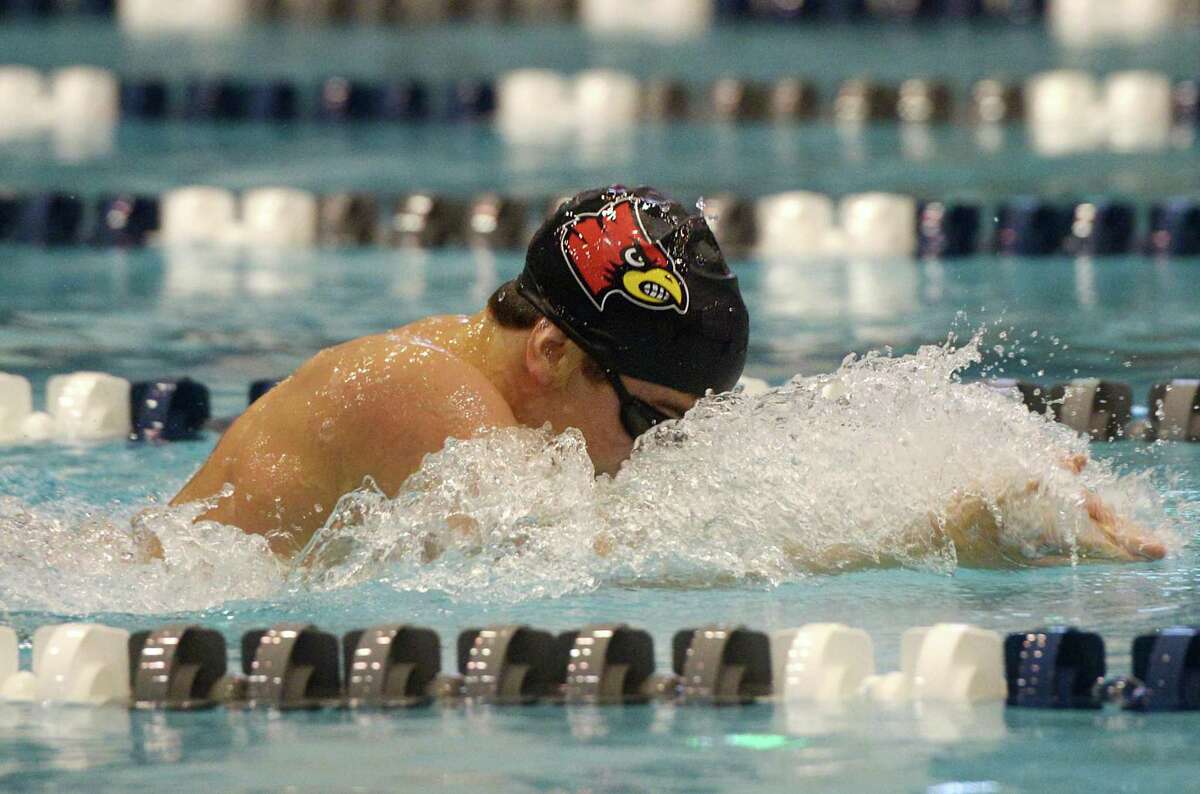 Greenwich's Stephan Todorovic swims to a first place finish in the 200 yard IM final during the CIAC Boys Class LL Swim Championships at Southern Connecticut State University's Hutchinson Natatorium in New Haven, Conn. Monday, March 11, 2019. Greenwich won the event overall with a score of 911, with Ridgefield taking second and Fairfield Prep third.