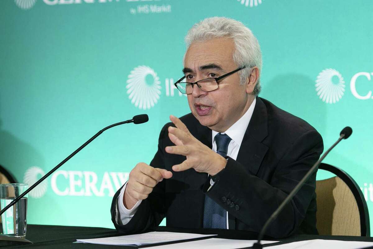 Fatih Birol, executive director of the International Energy Agency (IEA), speaks during the 2019 CERAWeek by IHS Markit conference in Houston, Texas, U.S., on Monday, March 11, 2019. The program provides comprehensive insight into the global and regional energy future by addressing key issues from markets and geopolitics to technology, project costs, energy and the environment, finance, operational excellence and cyber risks. Photographer: F. Carter Smith/Bloomberg