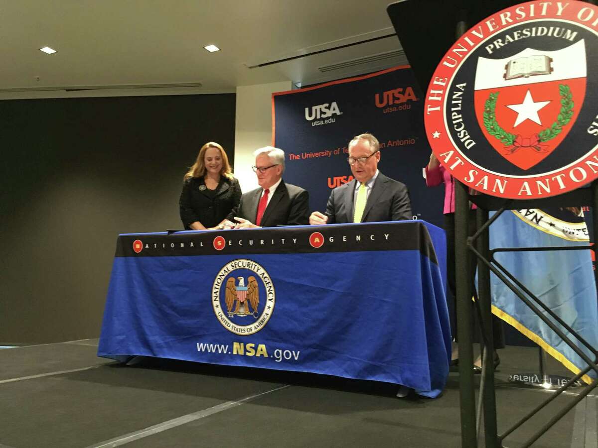 The University of Texas at San Antonio and the National Security Agency signed a formal agreement Monday, Nov. 26, 2018, to offer accelerated degree plans in cyber security and modern languages.