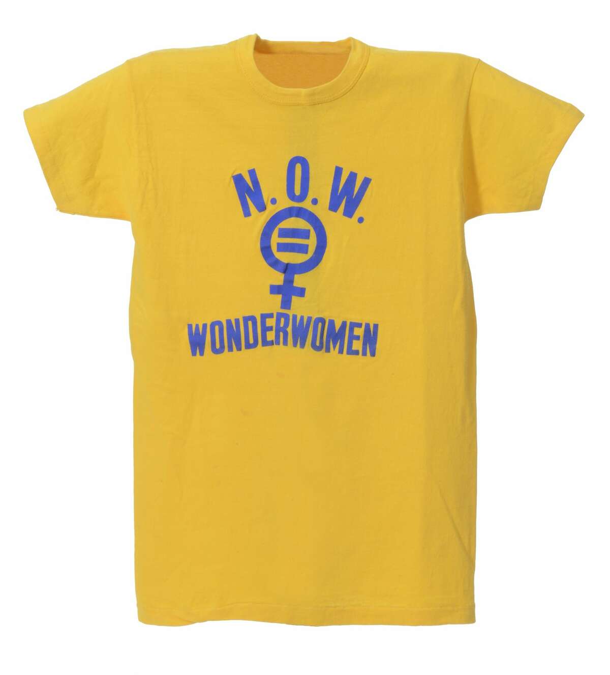 National Organization for Women Wonderwomen T-shirt, circa 1975. This shirt was donated to the museum as part of a collection of NYS NOW material by Eileen Kelly.