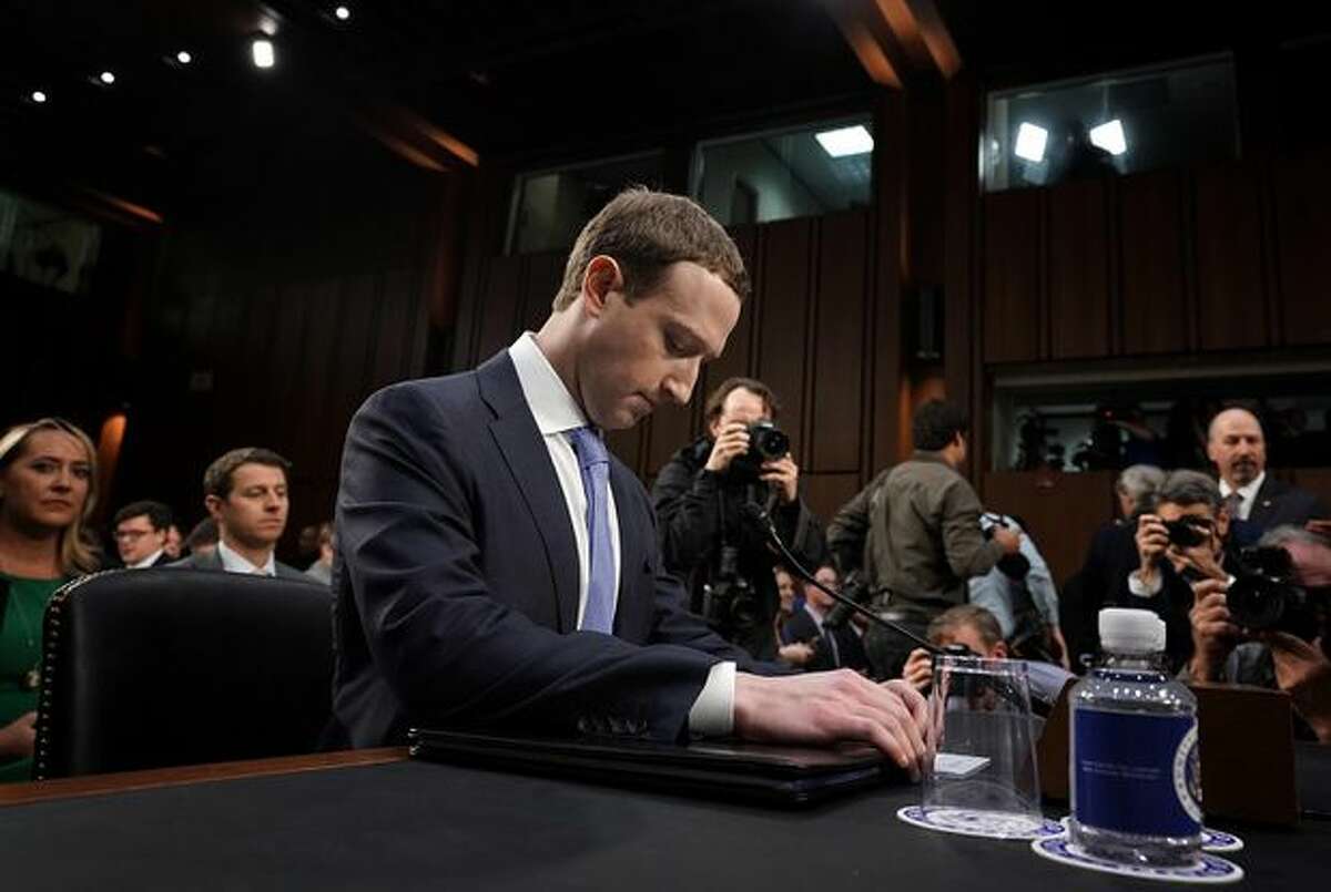 Facebook CEO Mark Zuckerberg testifies before Congress in April 2018.