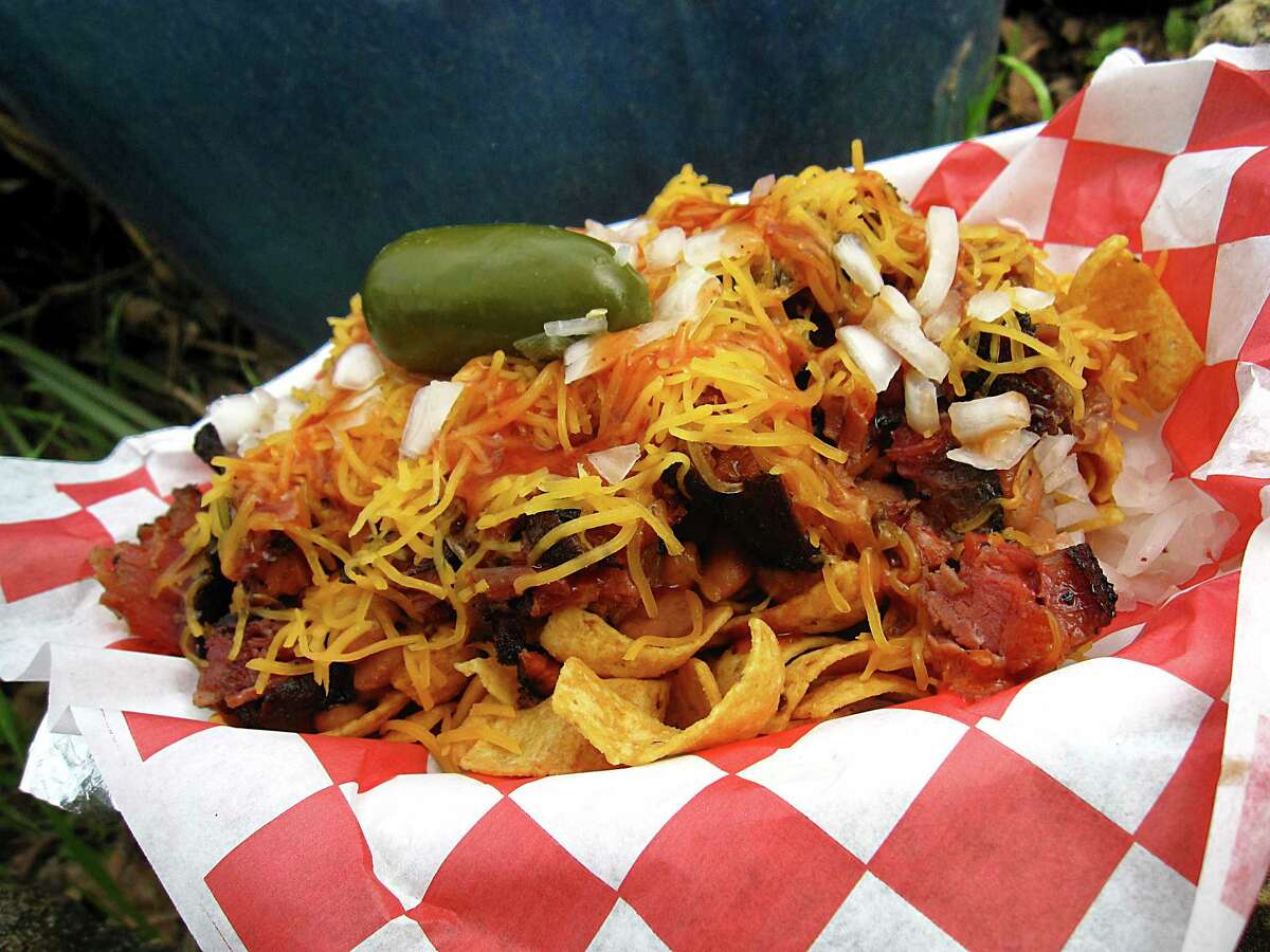 Chopped barbecue Frito pie from Burnwood ’68