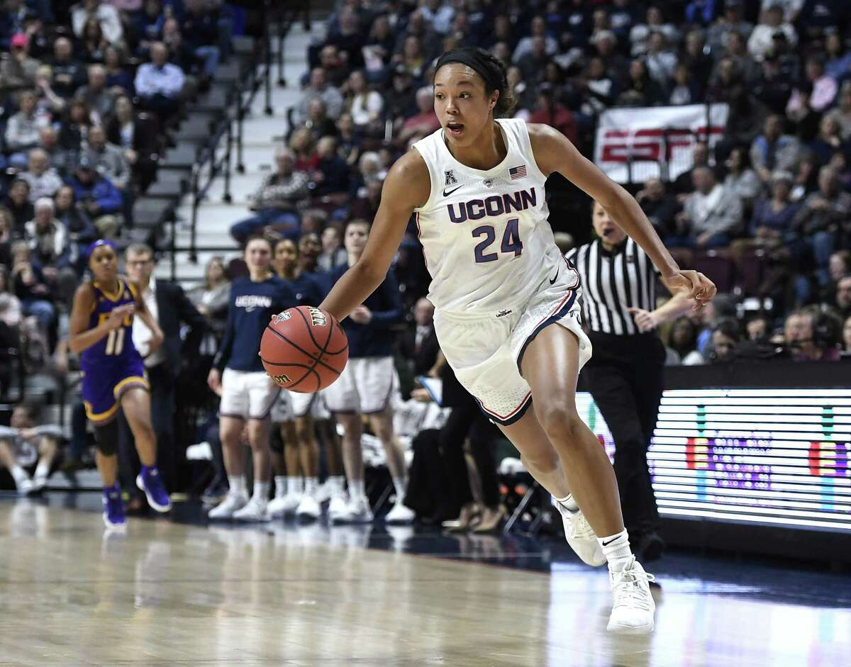 Napheesa Collier and UConn will learn their seed in the NCAA tournament on Sunday.