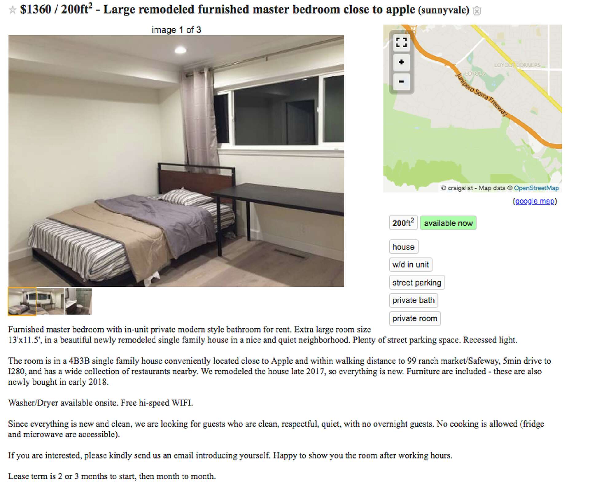 $1,790 a month and 'no cooking' allowed: Welcome to renting in the Bay Area