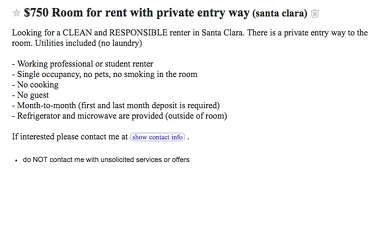 1 790 A Month And No Cooking Allowed Welcome To Renting