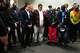 Bridgeport Mayor Joe Ganim stands with other elected officials and community leaders during a moment of silence in memory of state Rep. Ezequiel Santiago on Friday at the Morton Government Center in Bridgeport. Santiago died overnight at the age of 45.