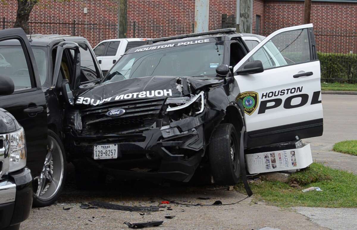 Two officers are going to be OK after crashing on West Little York on Friday, March 15, 2019.