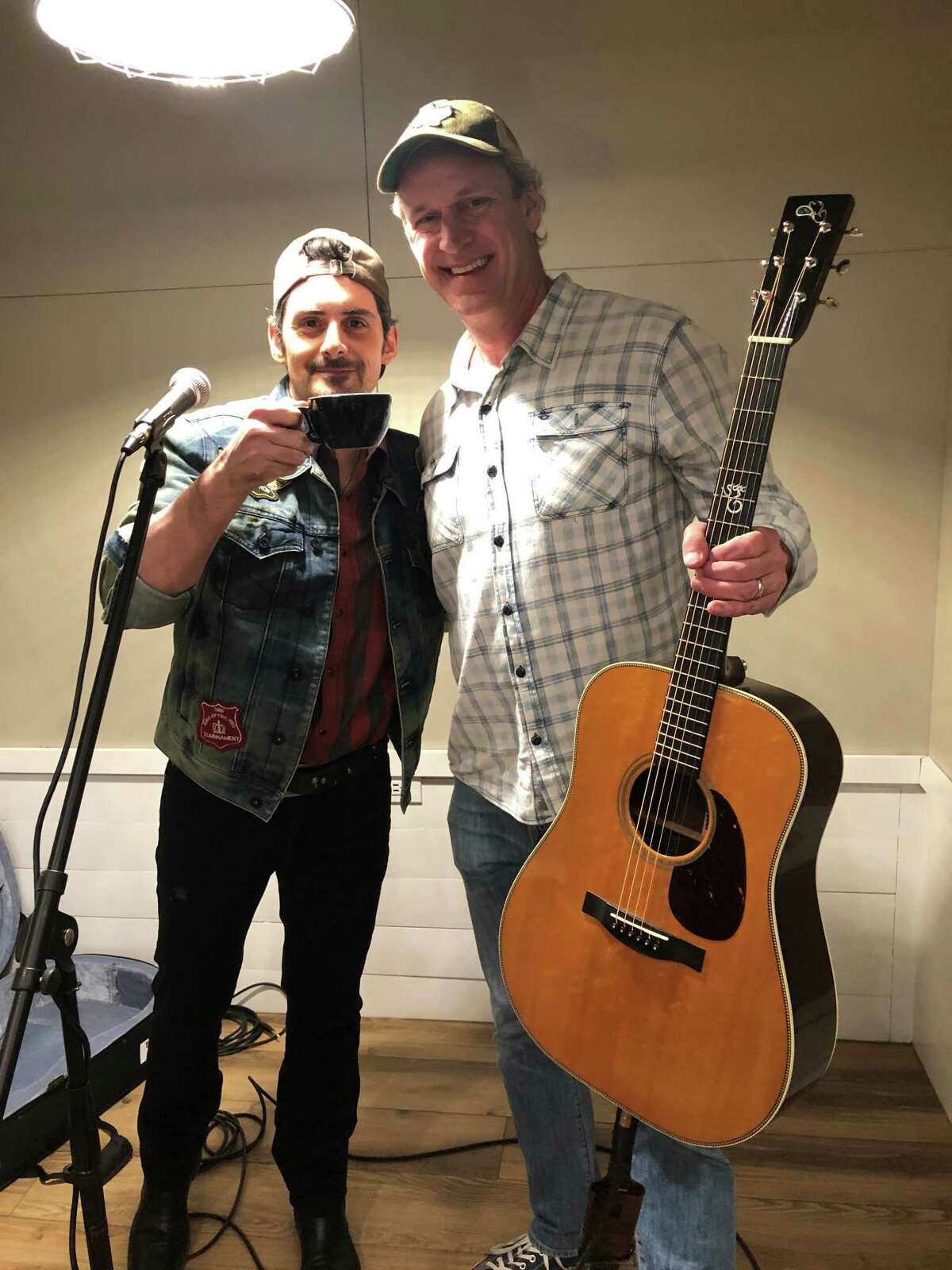 Blue Door Coffee Company owner Chad Gauntt is good friends with Brad Paisley, who popped in for a surprise gig.