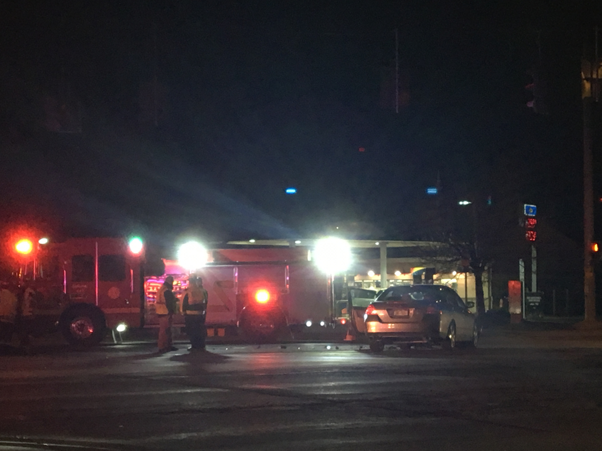 Car crash blocked intersection of Albany Shaker and Wolf Road