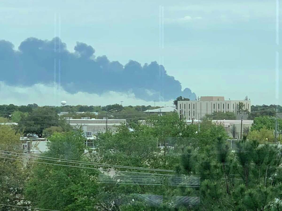 Taken in Webster - Reader photos show the plume of smoke from the Deer Park plant fire on March 18, 2019.