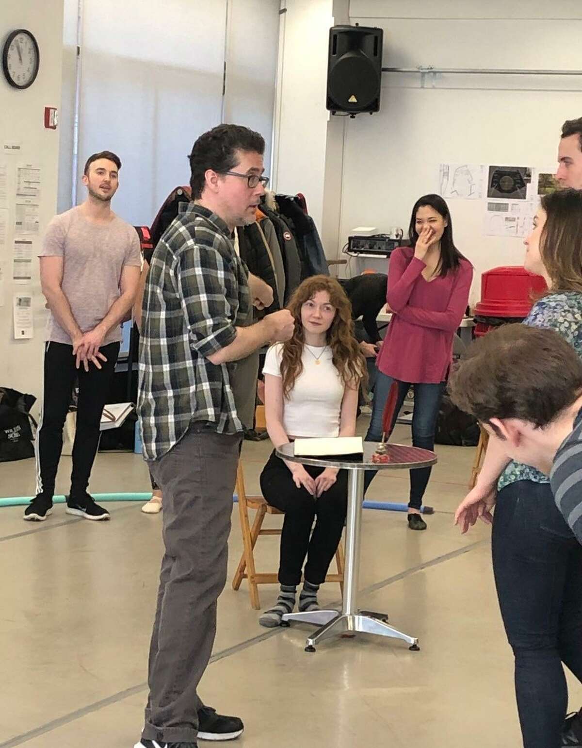 Actors rehearse in New York City for “Austen’s Pride, a new musical of Pride and Prejudice,” which will premiere in Ridgefield at ACT (A Contemporary Theatre) of Connecticut. The show runs March 30 through April 14.