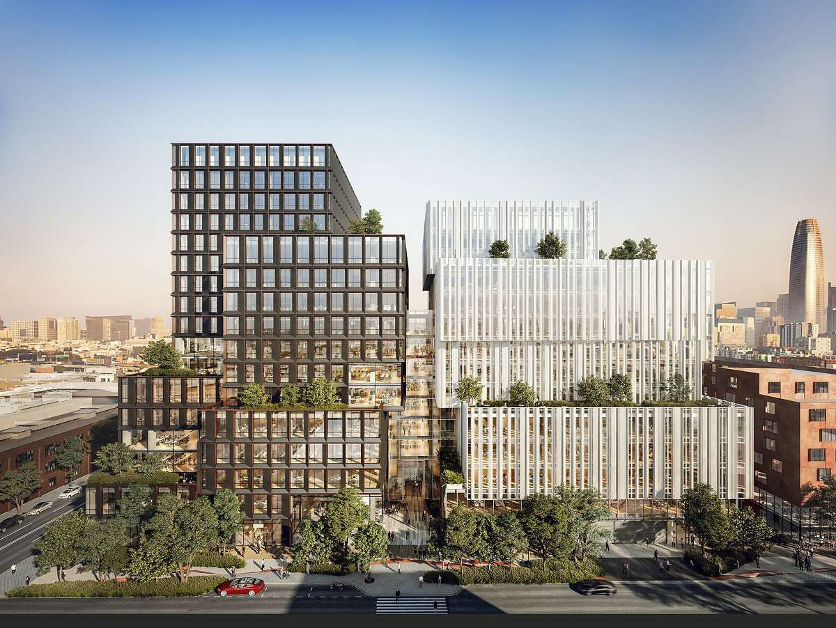 Pinterest canceled its lease for the San Francisco high-rise project 88 Bluxome, seen here in an artist's rendering.