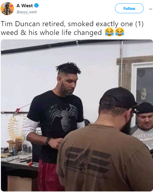 Tim Duncan sporting a fresh haircut : r/nba