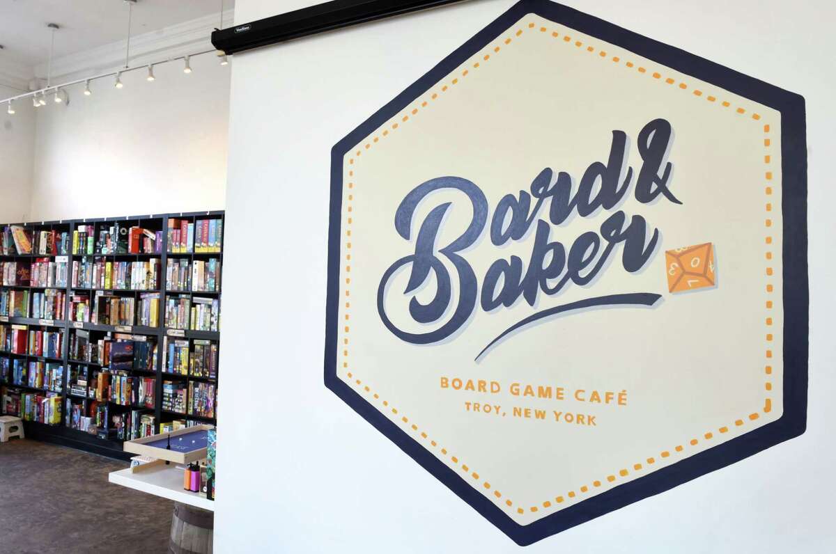Interior of Bard & Baker on Tuesday, March 12, 2019, in Troy, N.Y. The board game cafe is located in the former Troy Record building. (Will Waldron/Times Union)