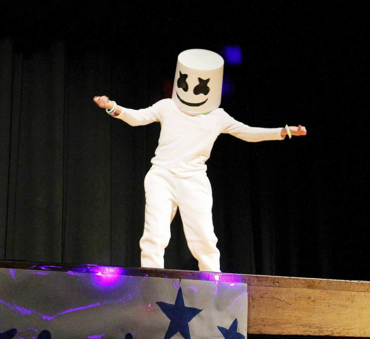 Gearing up for nationwide tour next month, Marshmello got the crowd hype Thursday night during the Bad Axe Talent Show. Marshmello, played by Bad Axe fourth grader Quentin Eisinger, performed his latest hit, Happier. The talent show featured 24 different acts ranging from musical performances to stand up comedy.