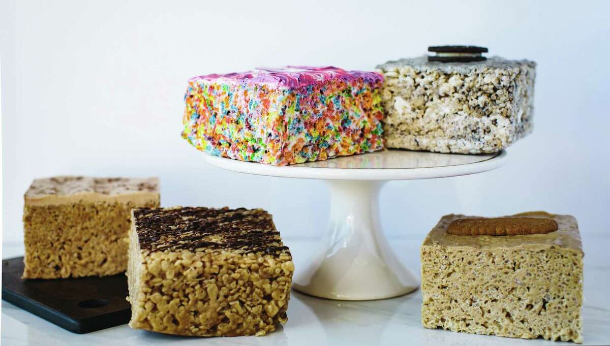 A selection of the rice crispy treats available at Cereal Killer Sweets, a new shop located on Huebner Road inside the former Pink’s Popcorn space