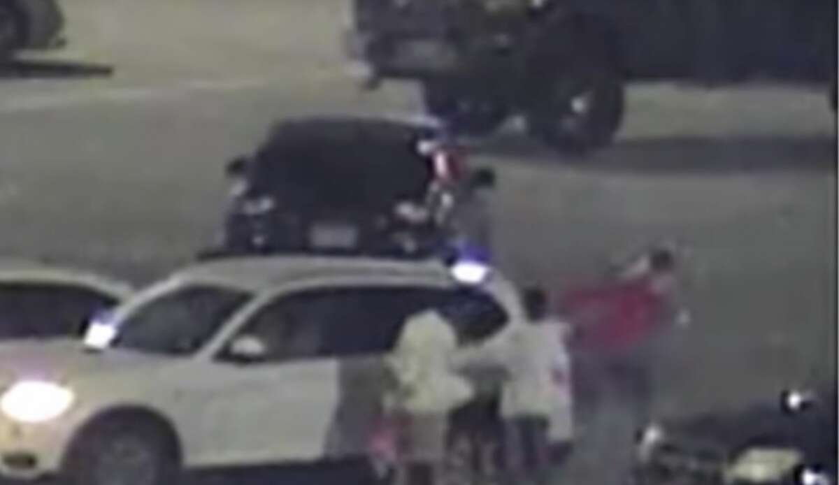 Detectives are searching for suspects accused of robbing three people outside the Baybrook Mall in about 40 minutes. Anyone with information is urged to call Houston Crime Stoppers at 713-222-TIPS (8477).