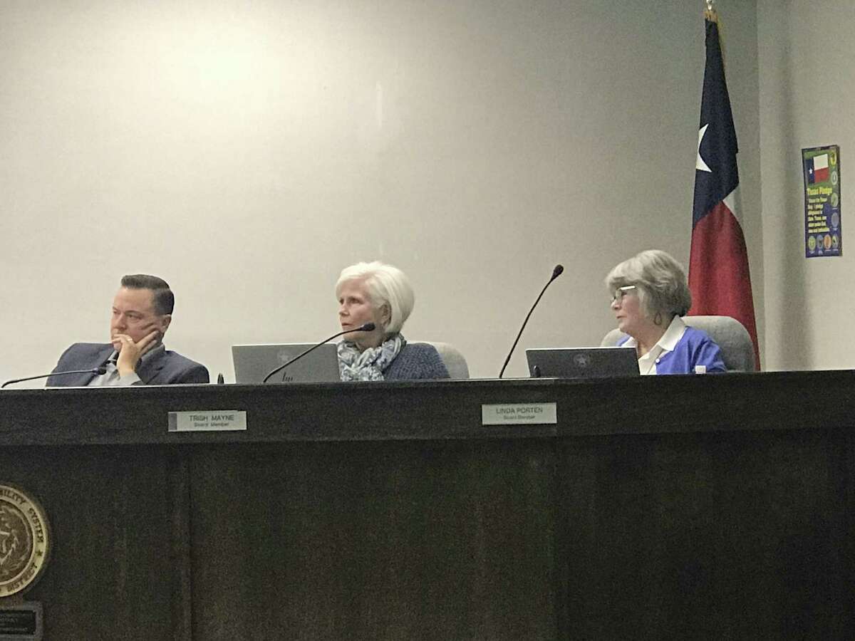 Montgomery ISD School Board Member Linda Porten suggested change for employee surveys during the school board meeting on Tuesday.