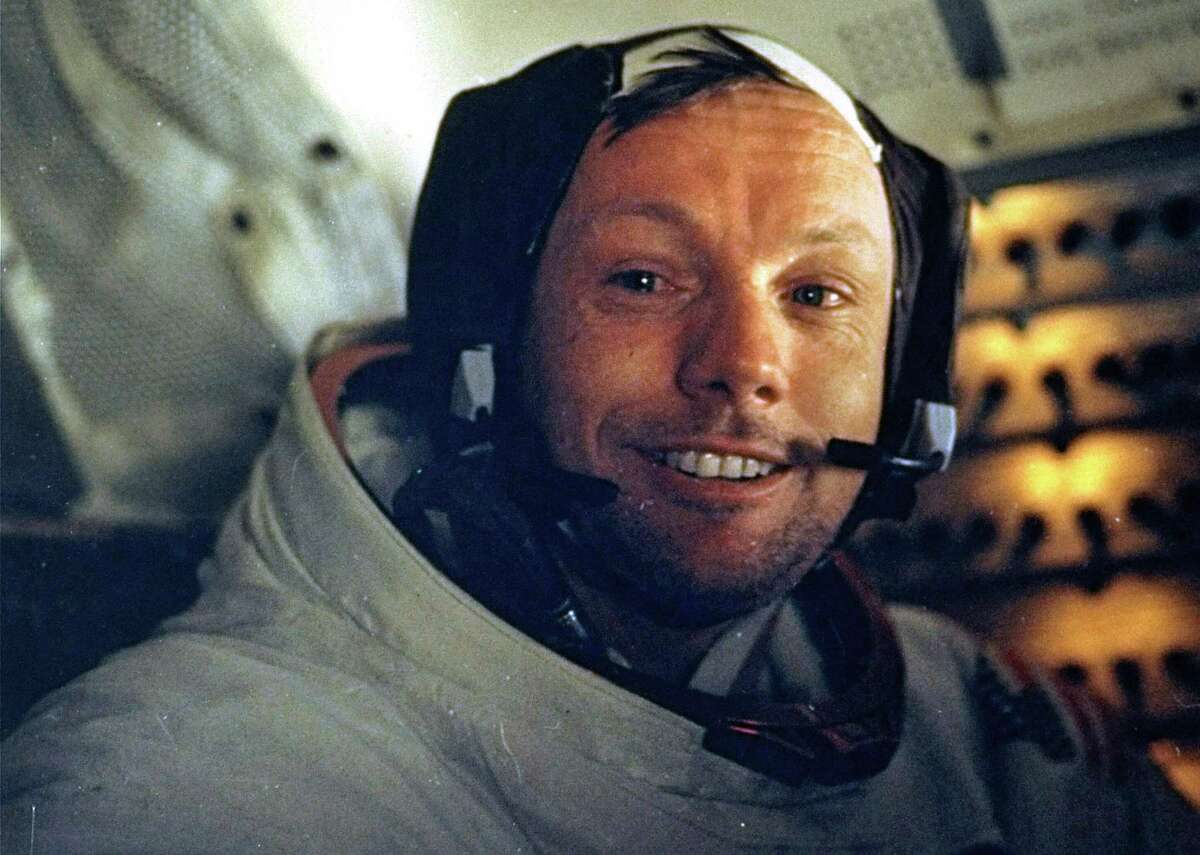 This photograph of Neil Armstrong was taken inside the Apollo 11 lunar module while it rested on the lunar surface July 20, 1969. Armstrong and Buzz Aldrin, the lunar module pilot, had already completed their extravehicular activity when the picture was taken.