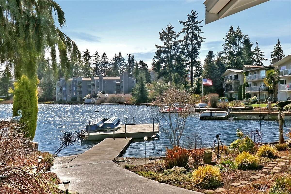 Bitter Lake cottage has its own dock and 50 feet of waterfront