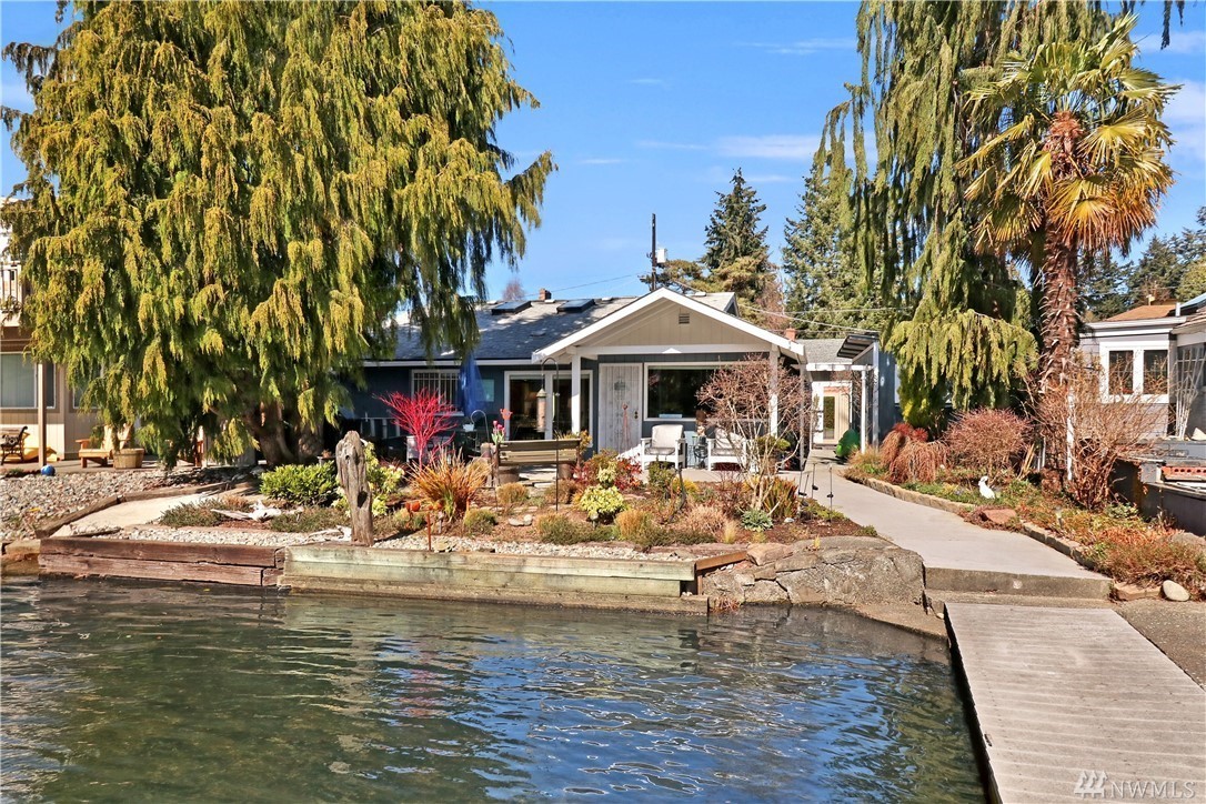 Bitter Lake cottage has its own dock and 50 feet of waterfront