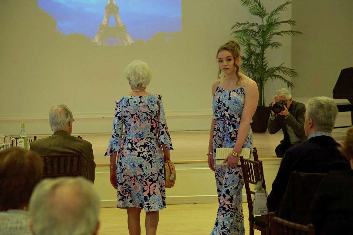Model Sara Chappel, 15, walks the runway at the Westport Woman's Club's Spring Fashion Show on Saturday, March 23, 2019, in Westport, Conn.