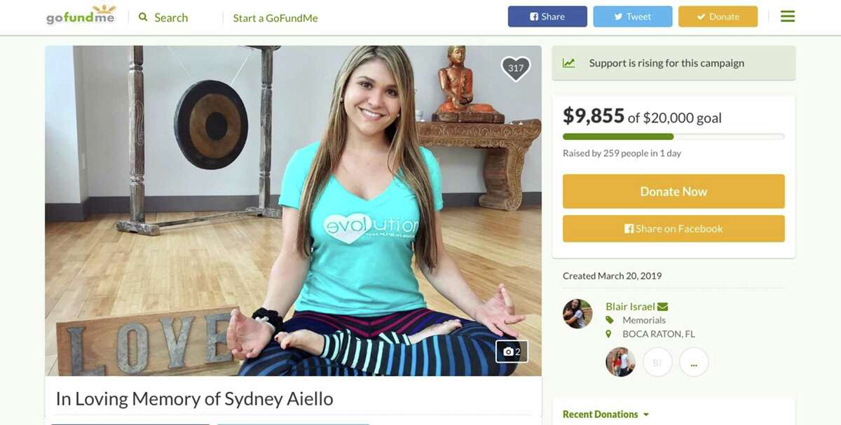 Sydney Aiello, 19-years old, killed herself Sunday.