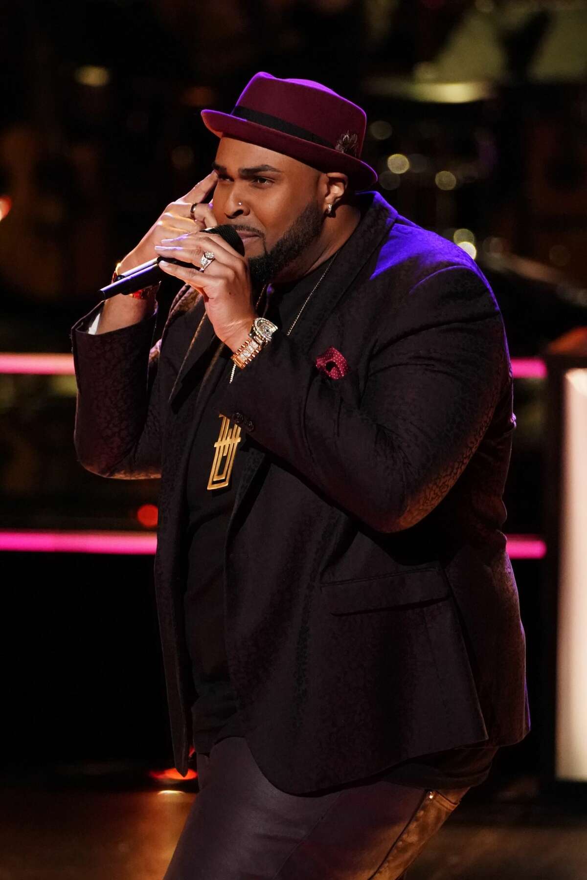 THE VOICE -- Battle Rounds -- Pictured: Shawn Sounds -- (Photo by: Tyler Golden/NBC) Houston teacher Shawn Sounds was victorious during The Voice battle rounds.