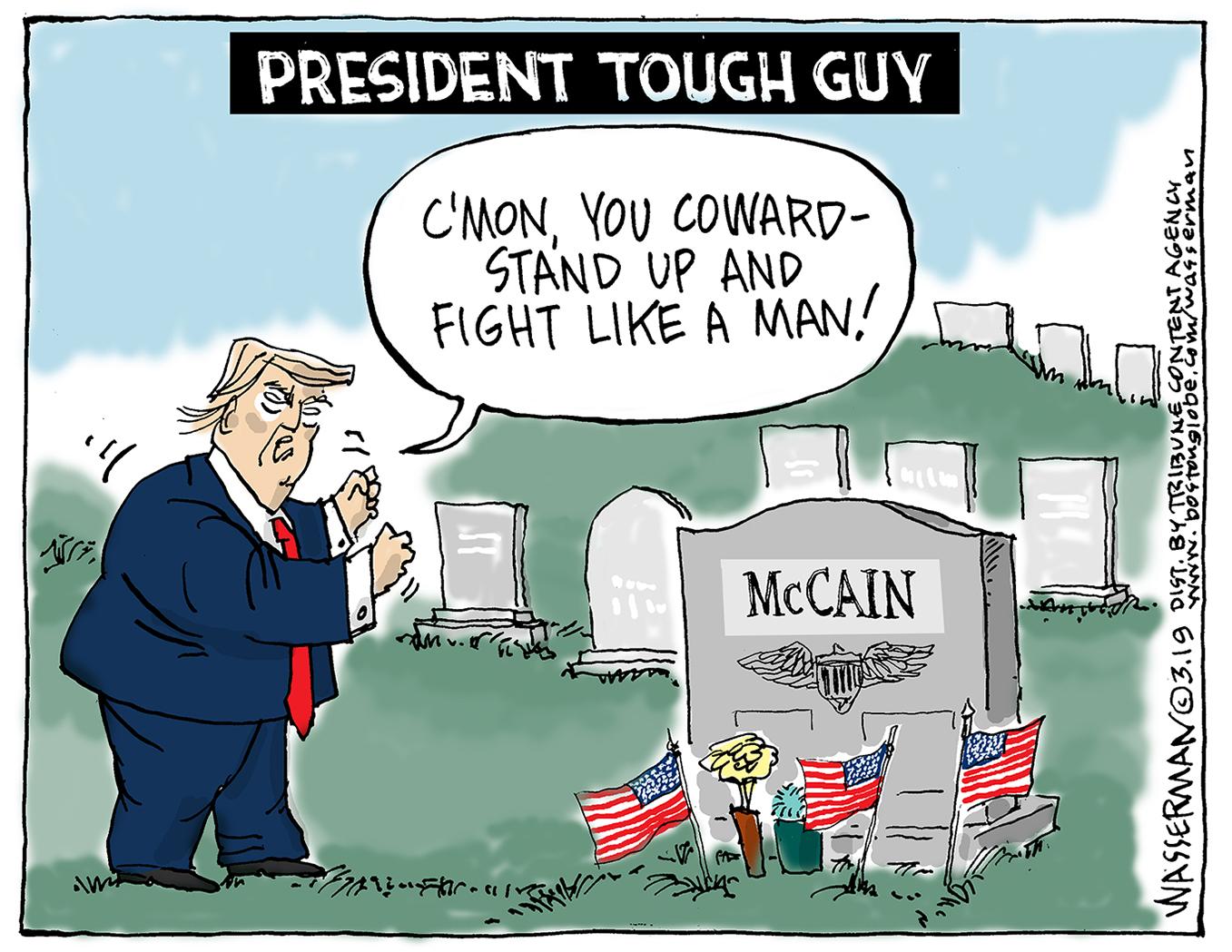 Letter Trump Mccain Cartoon On The Mark Newstimes