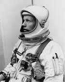 (March 6, 1966) Neil Armstrong is pictured before his Gemini VIII mission, in which he served as the command pilot.