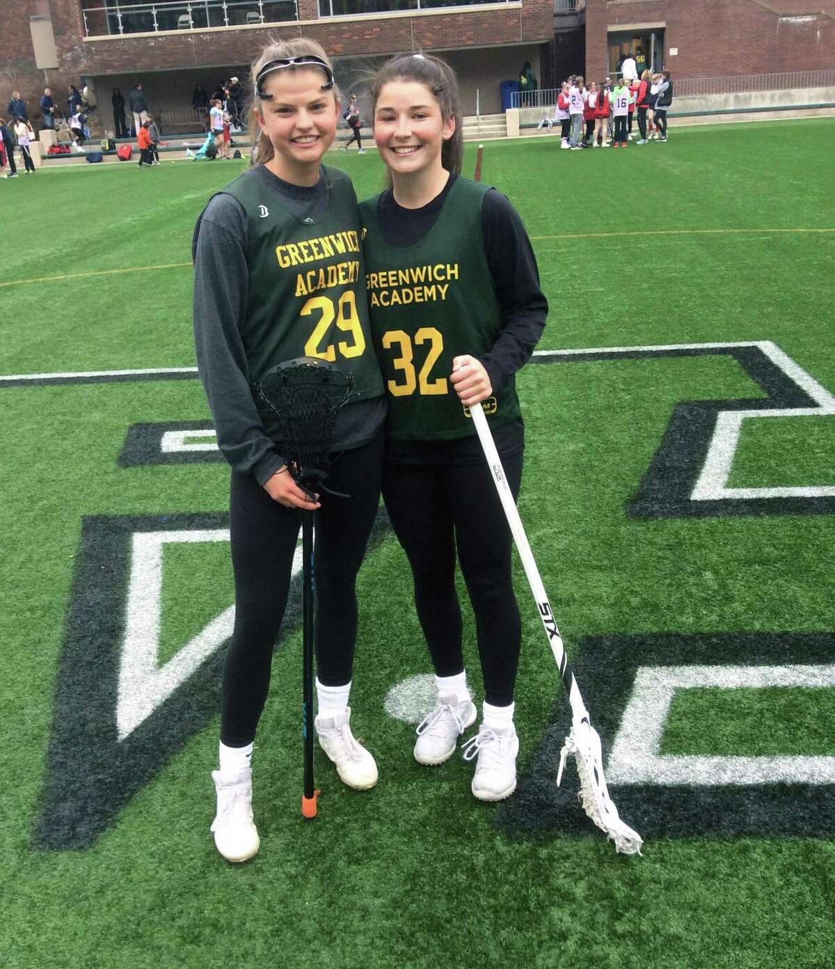 Leila Schneider and Taylor Lane will serve as captains on the Greenwich Academy lacrosse team, which went 15-1 last season.