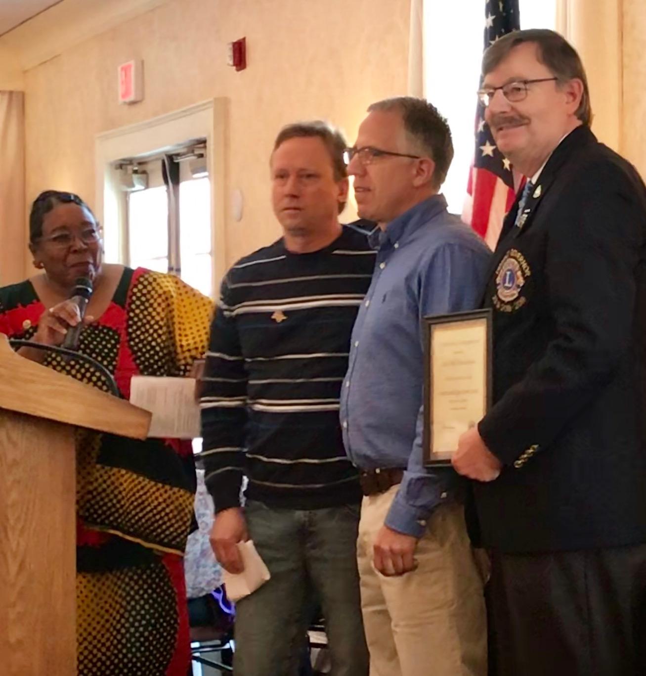 Barkhamsted Lions Club Members Recognized