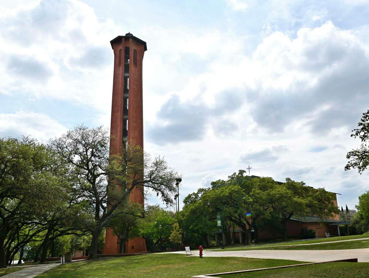 The 166-foot-tall Murchison Tower on the campus of Trinity University was designed by the architect O'Neil Ford.