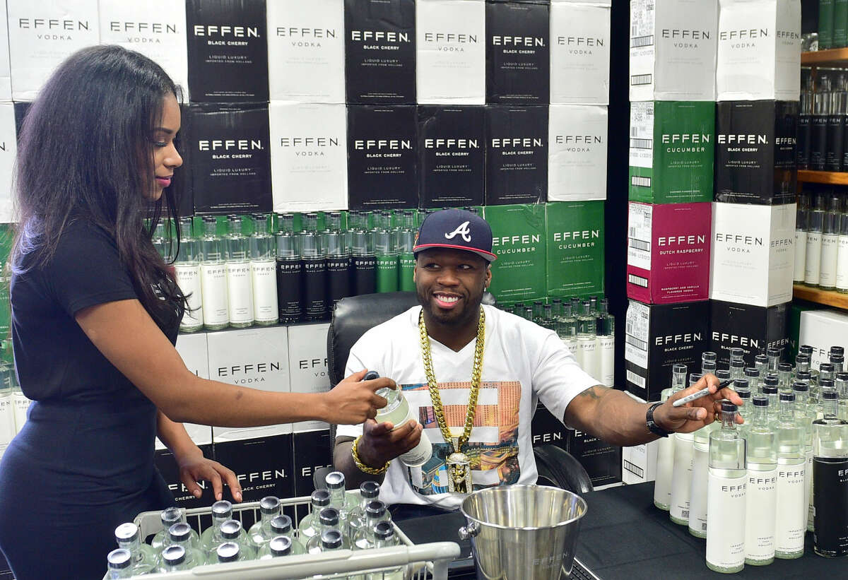 50 Cent attends the Effen Vodka In Store Bottle Signing at Sigman Bottle Shop on August 20, 2015 in Conyers, Georgia.