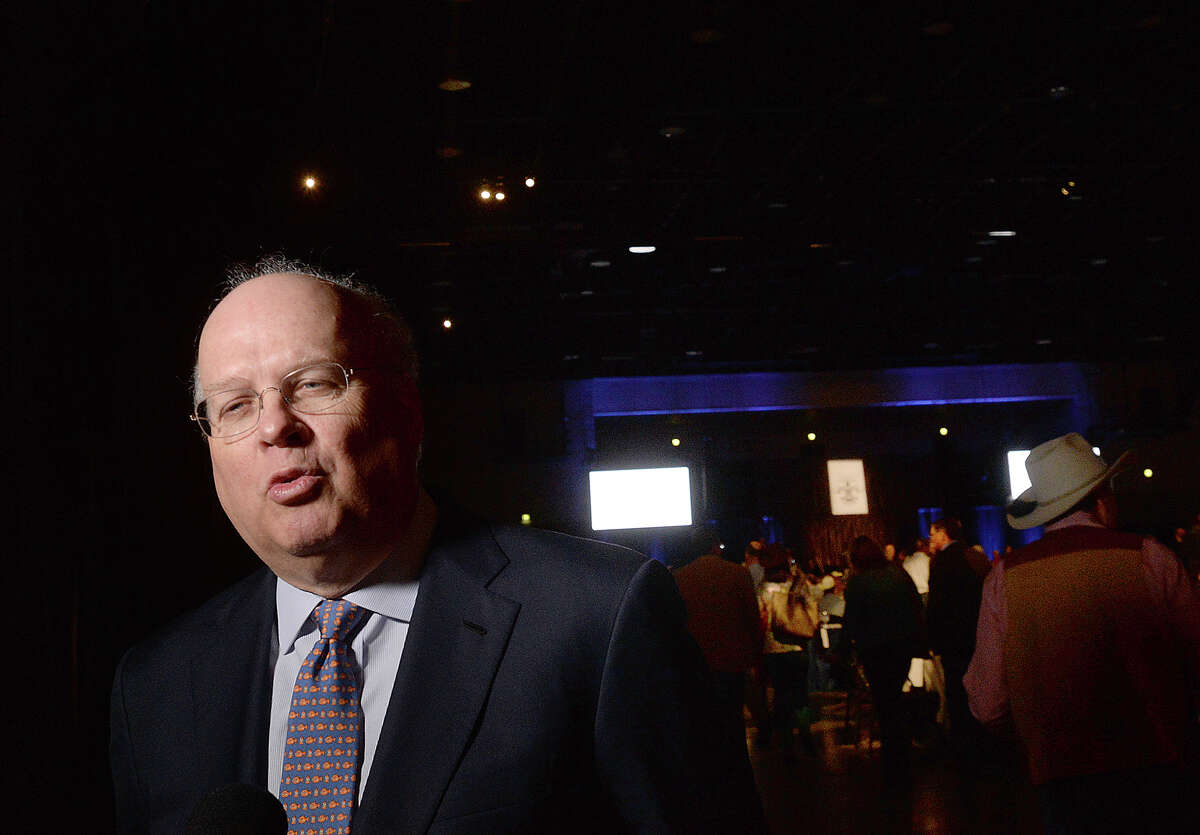 Karl Rove, Senior Advisor and Deputy Chief of Staff to President George W. Bush, comments before addressing the crowd at the Texas Energy Museum's Blowout 2019 at the Civic Center. Photo taken Thursday, March 28, 2019 Kim Brent/The Enterprise