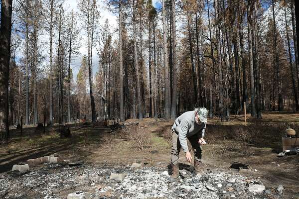 The Farmer That Saw His Budding California Tea Farm Go Up In Smoke - 1of6horticultural tea farmer mike fritts finds some tea cups on his fire ravaged property at golden feather tea farm photo liz hafalia the chronicle