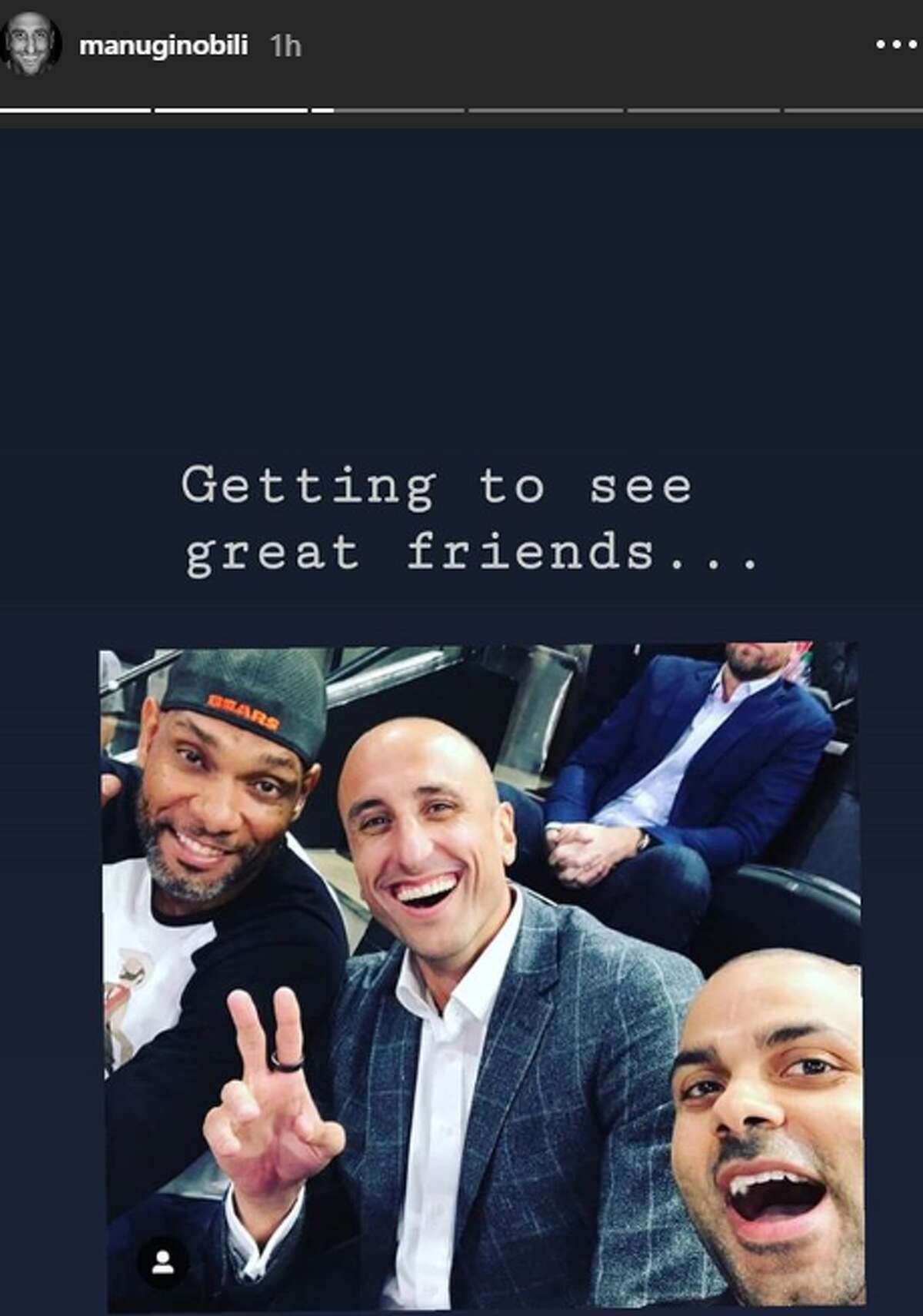 Manu Ginobili summed up his highlights of the night via his Instagram story feature.