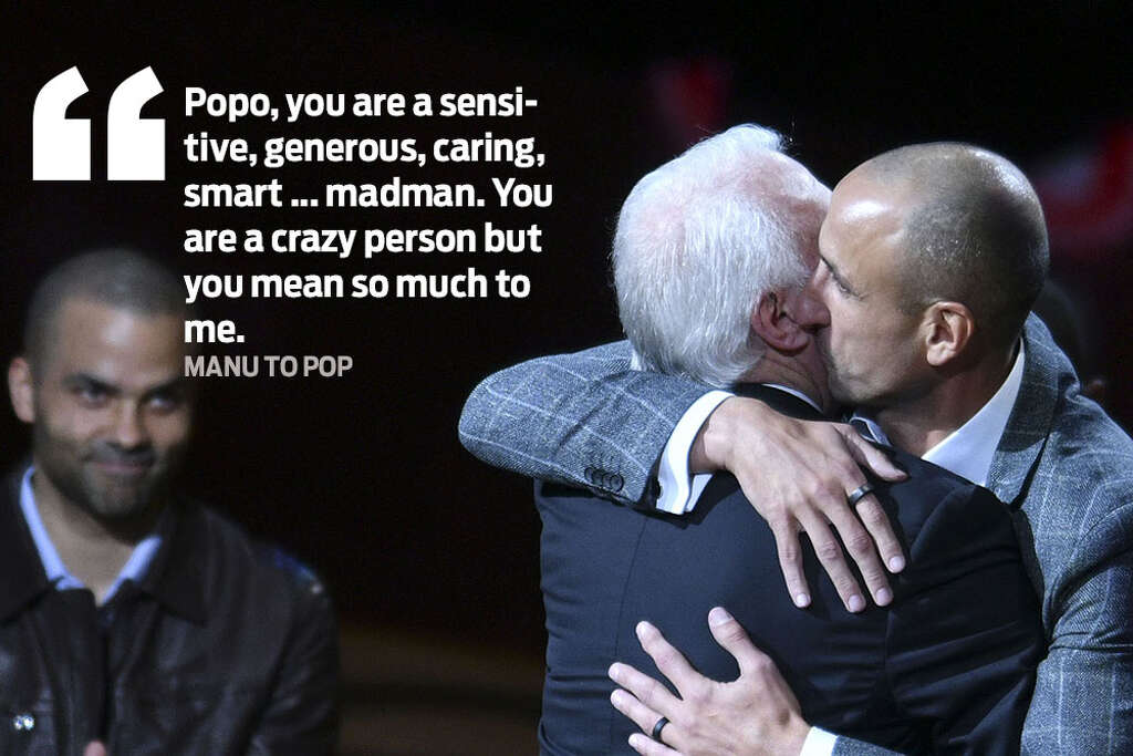 <p>Memorable quotes from Manu Ginobili's jersey retirement ceremony.</p>