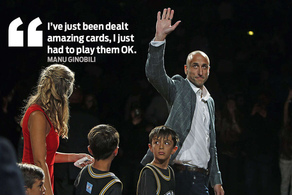 <p>Memorable quotes from Manu Ginobili's jersey retirement ceremony.</p>