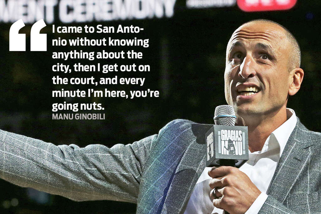 <p>Memorable quotes from Manu Ginobili's jersey retirement ceremony.</p>